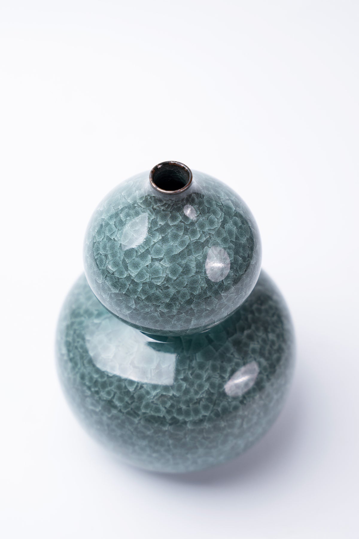 《福》——冰裂纹青瓷瓶葫芦型花瓶瓷器
