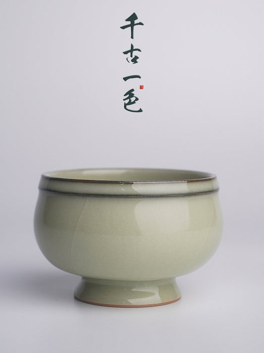 《烟霞》原土矿料烧制米黄手作茶杯